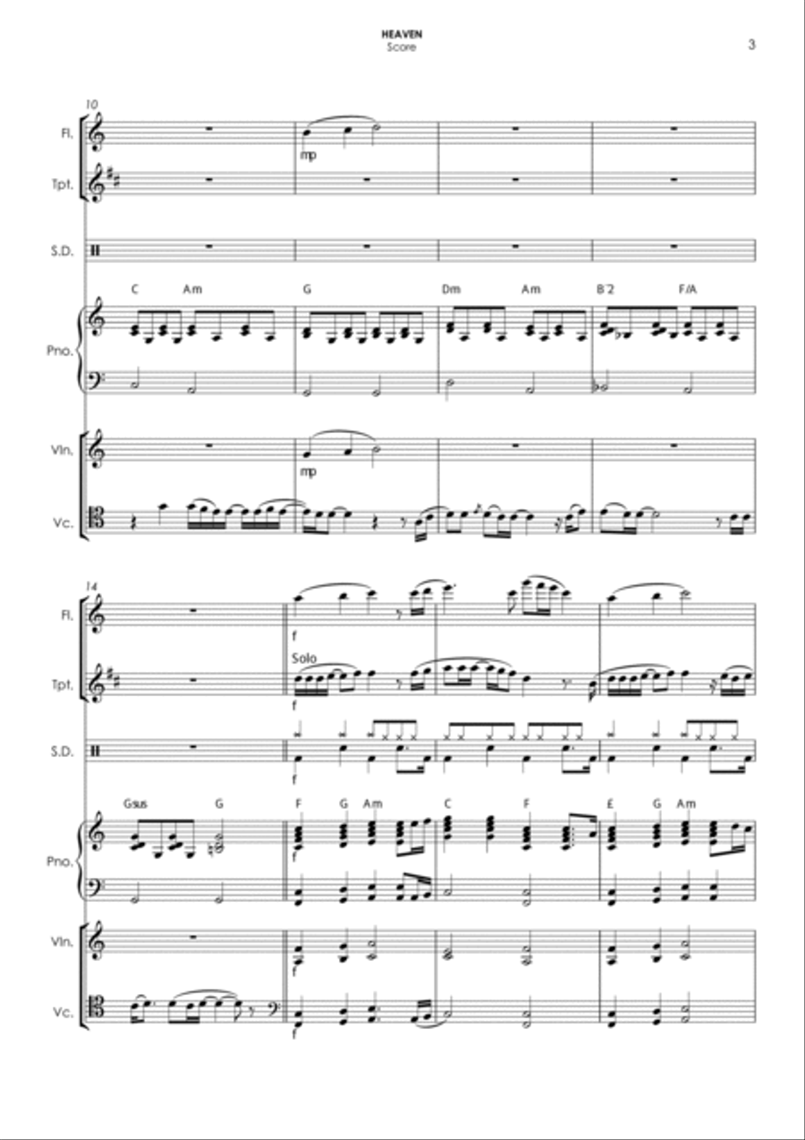 Heaven Small Ensemble scores gallery preview page 3