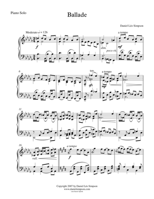 "Ballade" for Piano