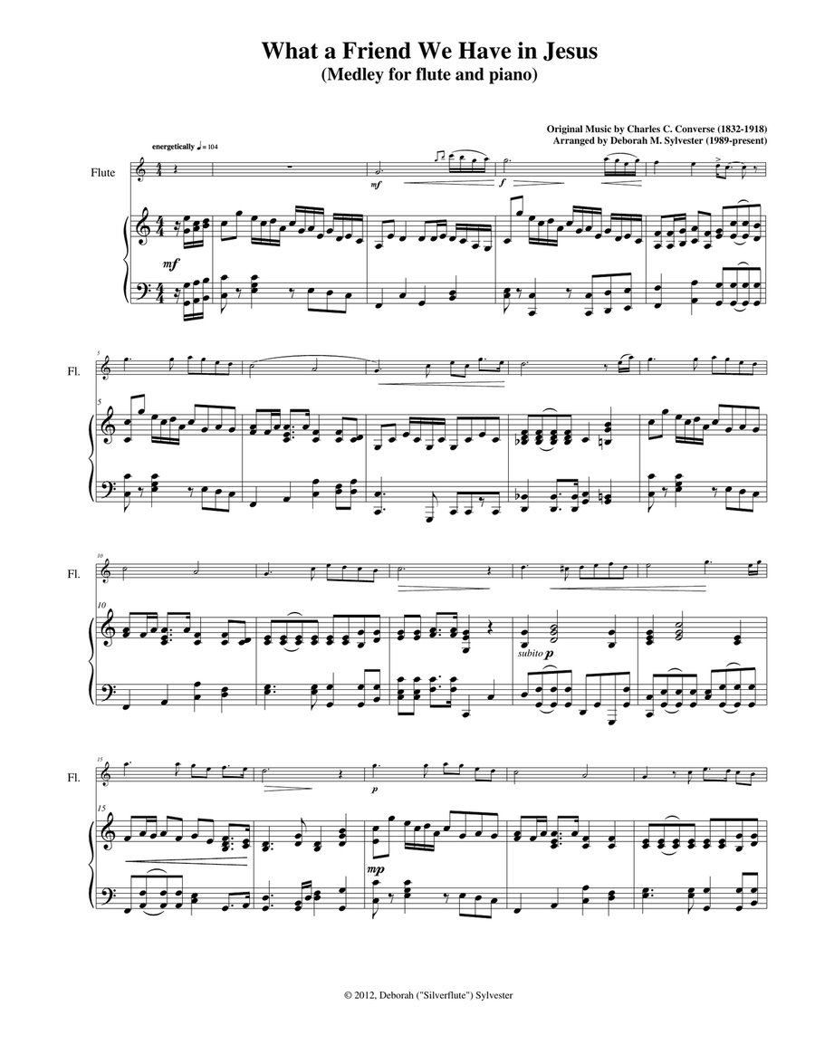 What A Friend We Have In Jesus Flute Solo scores gallery preview page 2