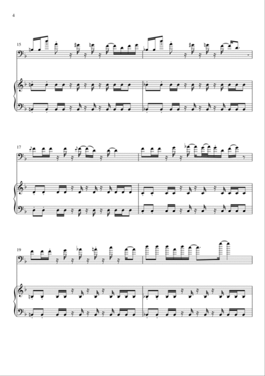 MEGALOVANIA (from Undertale) Small Ensemble scores gallery preview page 4