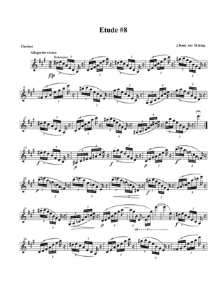 Clarinet Etude #8, Arr. Marten King