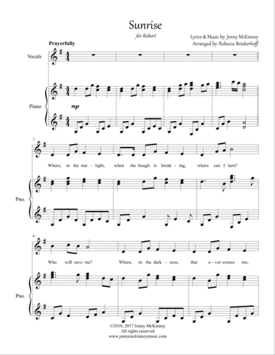 Sunrise Soprano Voice scores gallery preview page 1