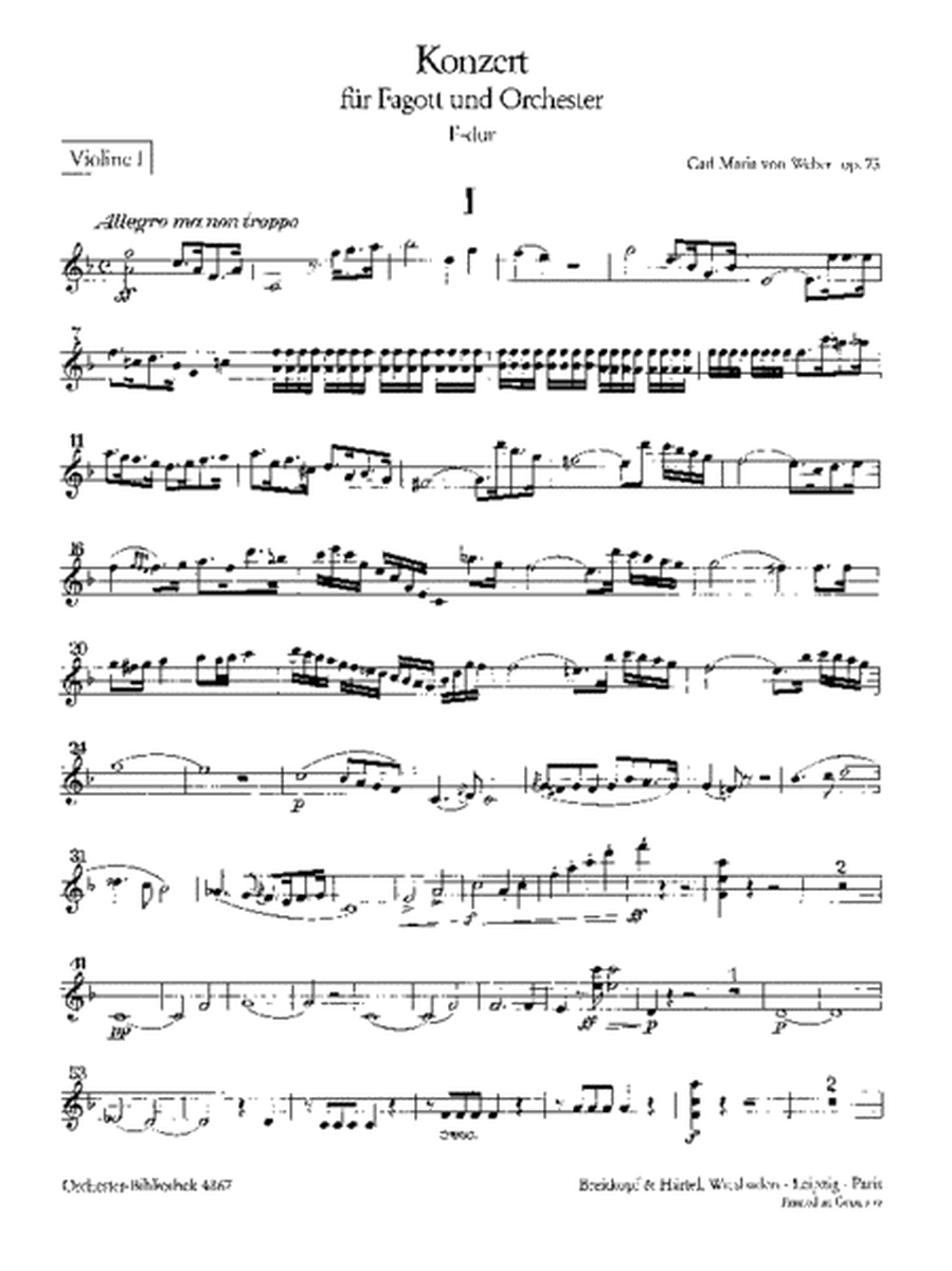 Bassoon Concerto in F major Op. 75