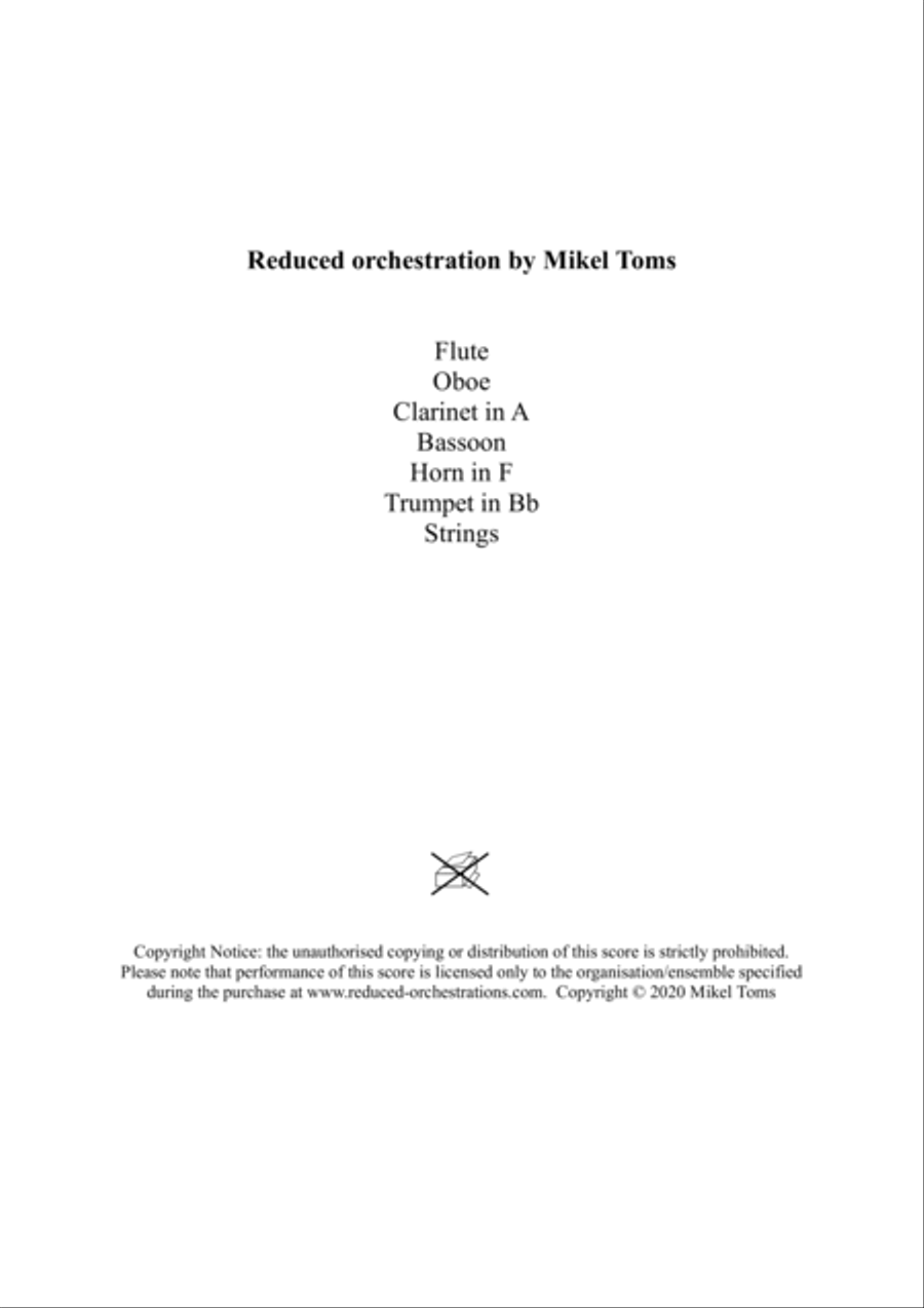 The Marriage of Figaro Overture (reduced orchestration) Chamber Orchestra scores gallery preview page 2