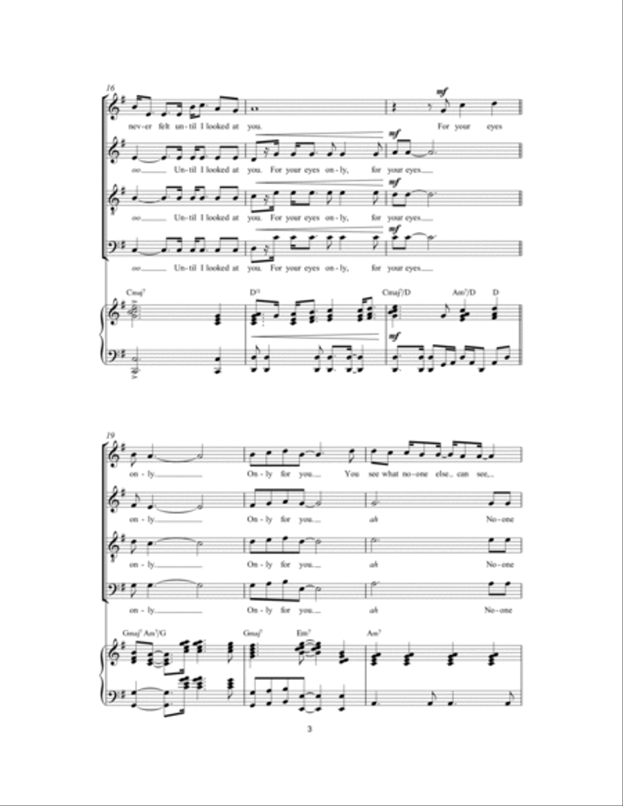 For Your Eyes Only Choir scores gallery preview page 3