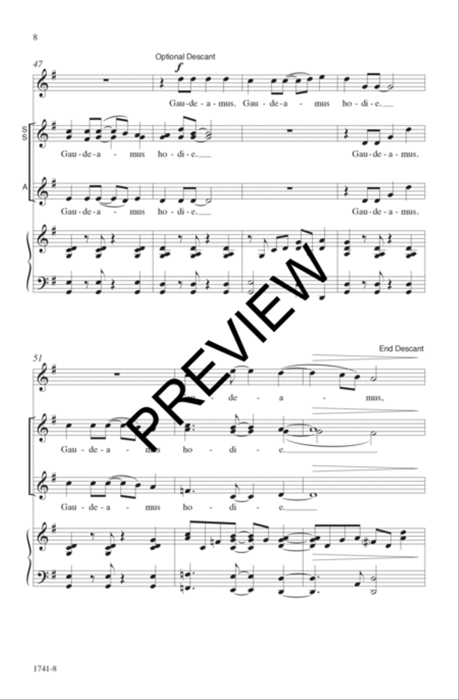 Gaudeamus Hodie Gaudeamus Hodie SSA scores gallery preview page 9