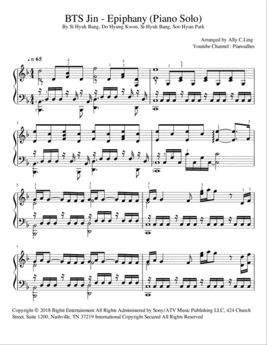 Epiphany Piano Solo scores gallery preview page 1
