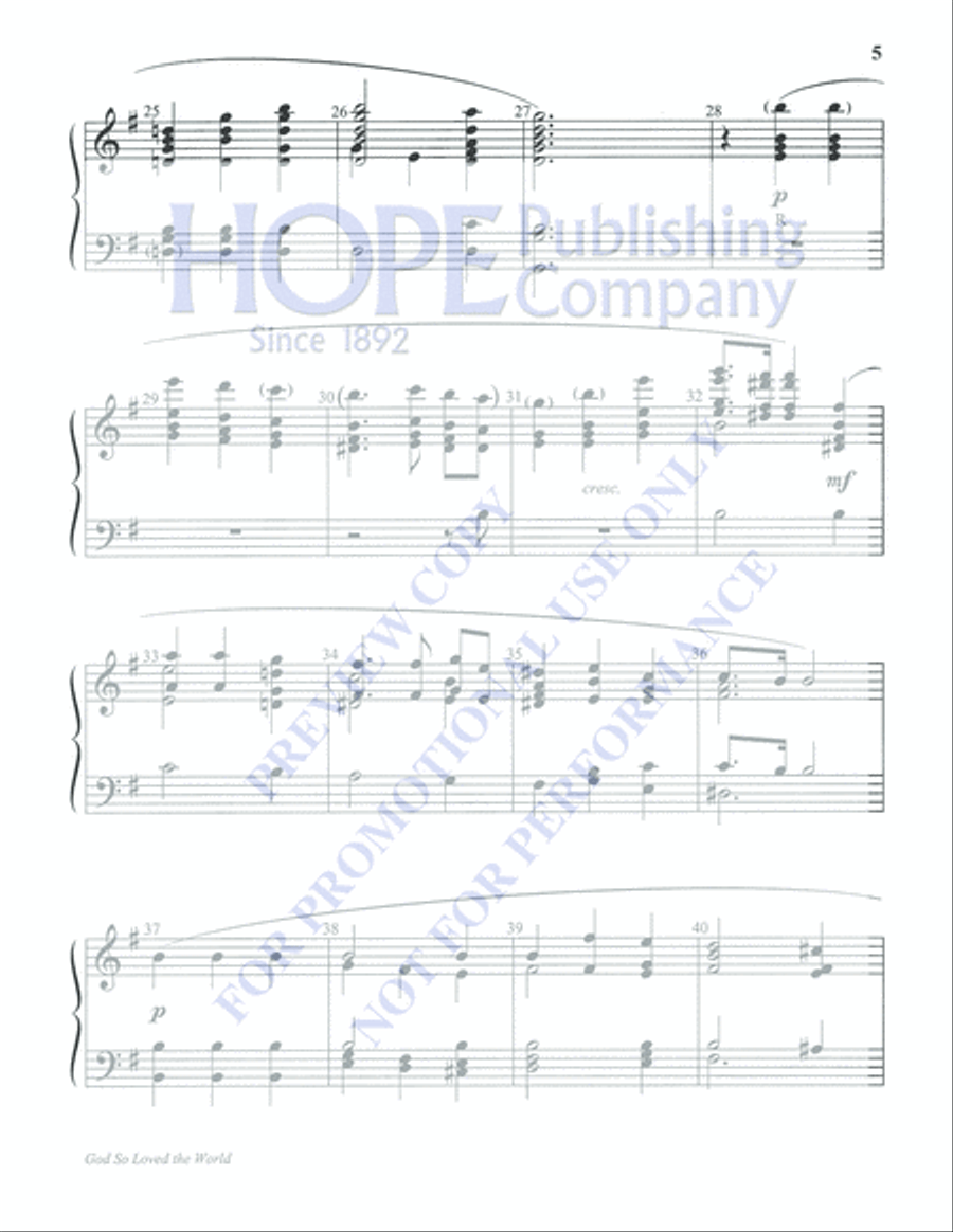 God So Loved the World God So Loved the World 4-Octaves scores gallery preview page 5