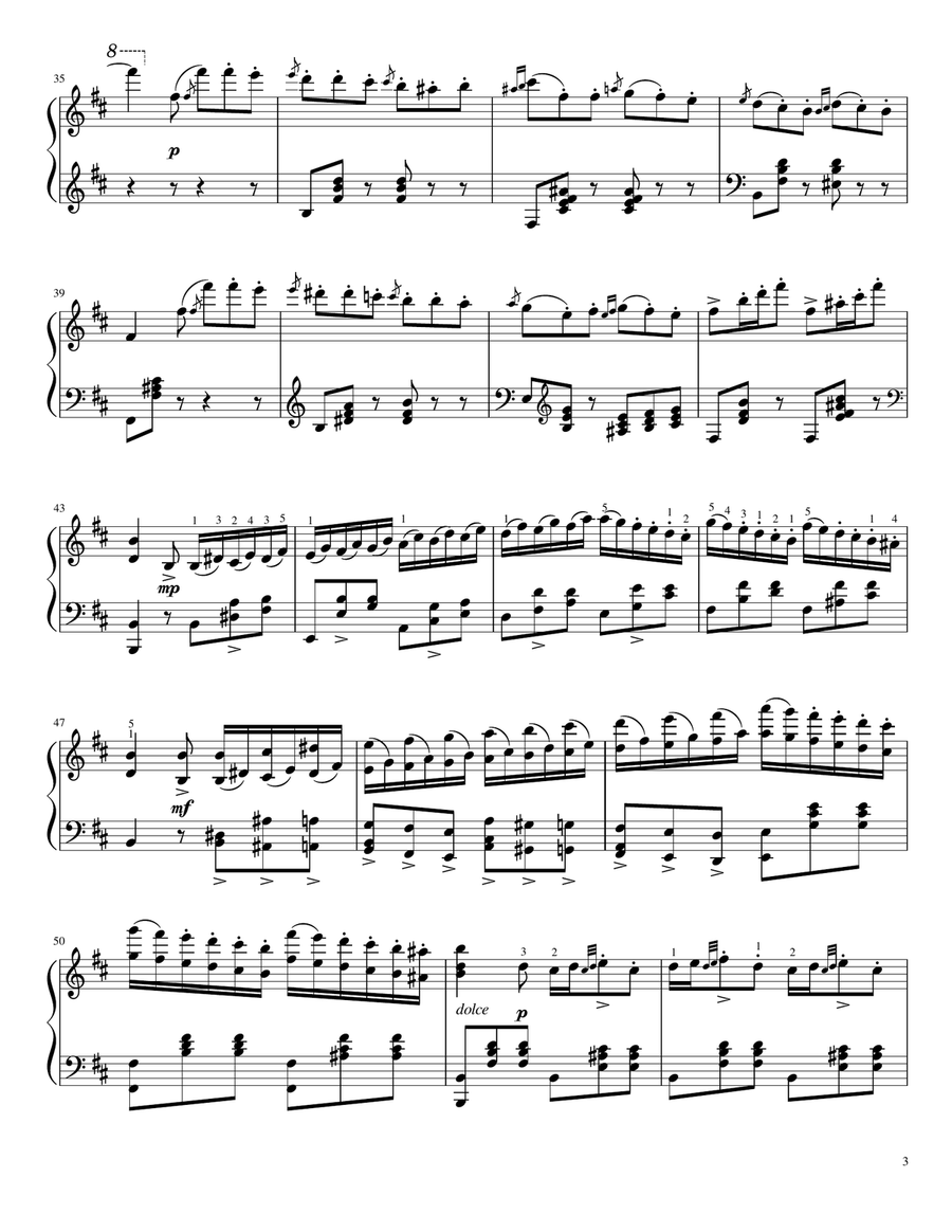La Campanella - Rondo à la Clochette - For Piano Solo (Advanced) Piano Solo scores gallery preview page 3