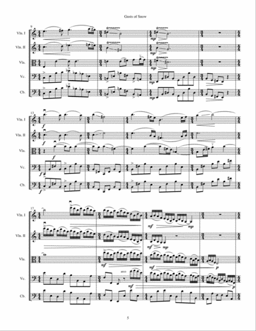 Winter Melodies for String Orchestra String Orchestra scores gallery preview page 5