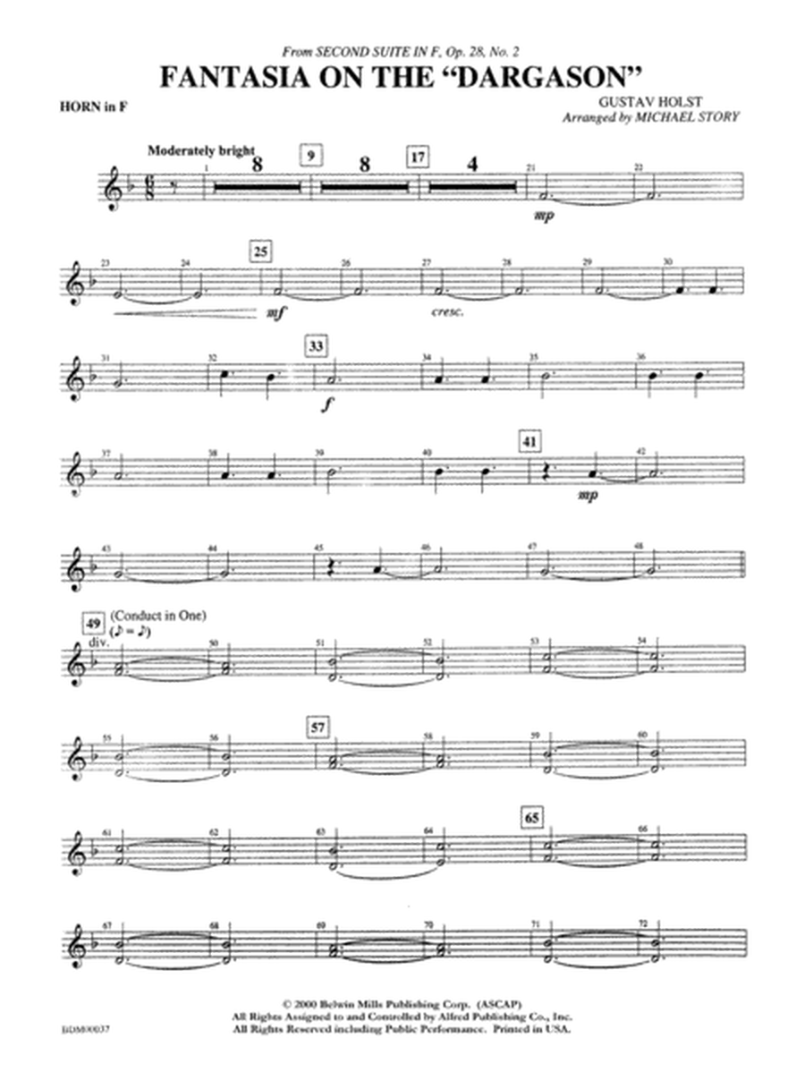 Fantasia on the "Dargason": 1st F Horn