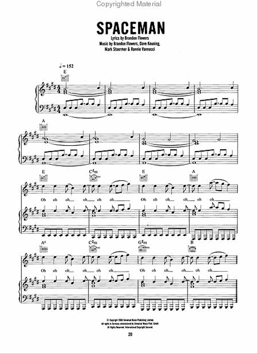 The Killers - Day & Age Piano, Vocal, Guitar scores gallery preview page 2