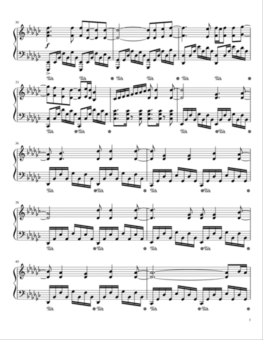 In The End Piano Solo scores gallery preview page 3