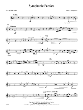 Symphonic Fanfare: (wp) 2nd Horn in E-flat