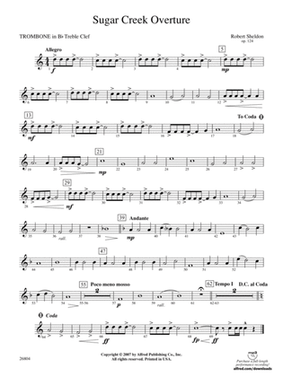 Sugar Creek Overture: (wp) 1st B-flat Trombone T.C.