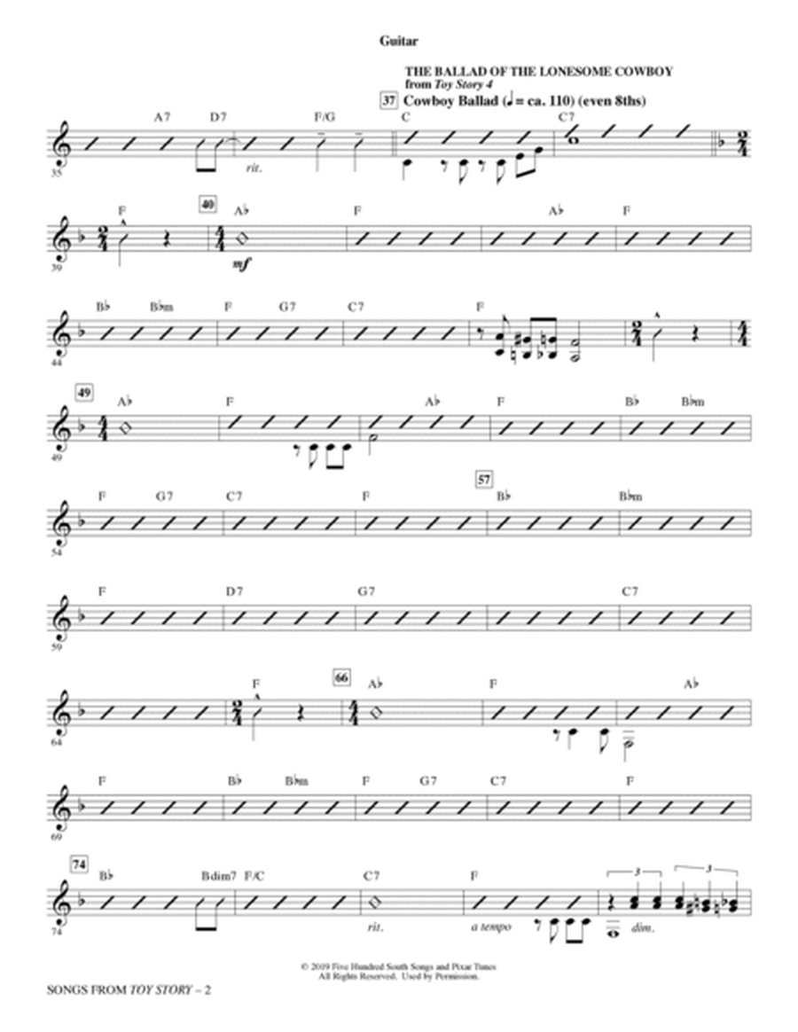 Songs from Toy Story (Choral Medley) (arr. Mac Huff) - Guitar