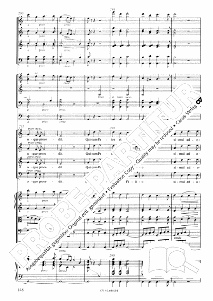 Mass in A Major (2 versions) STB scores gallery preview page 159