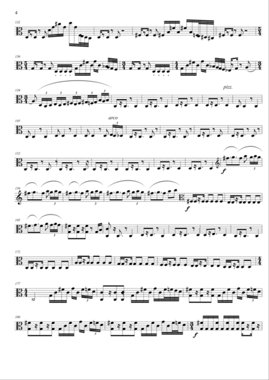 Thus (Viola part) Thus (Viola part) String Quartet scores gallery preview page 4