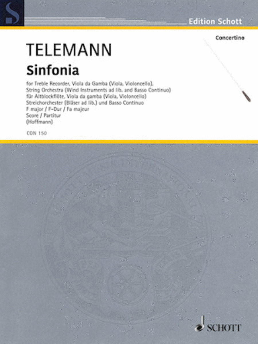 Sinfonia F Major Sinfonia F Major Chamber Orchestra scores gallery preview page 1