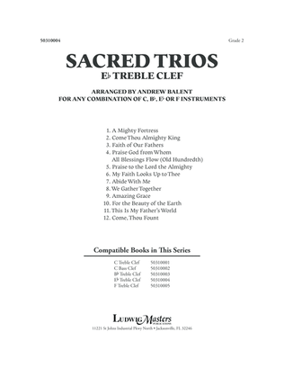 Book cover for Sacred Trios (E-flat Treble Clef)