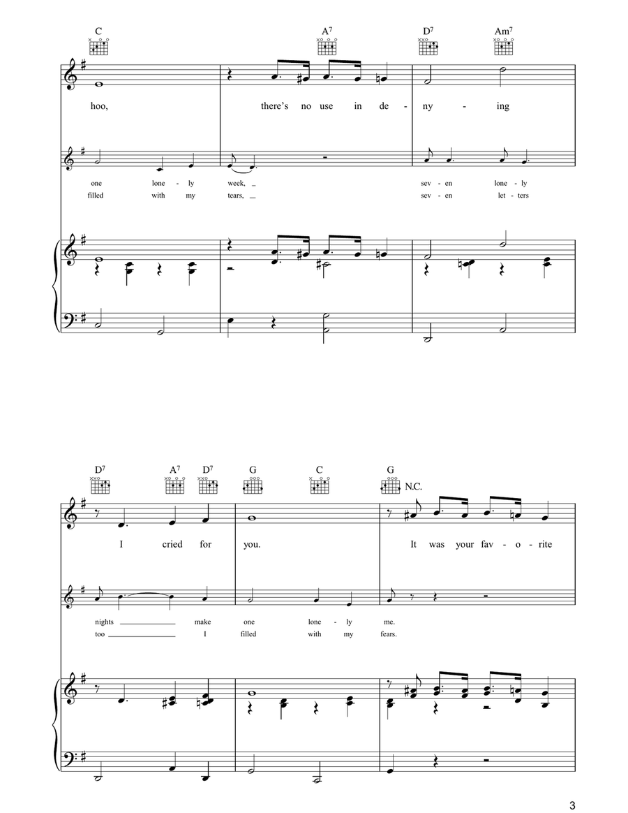 Seven Lonely Days Acoustic Guitar scores gallery preview page 3