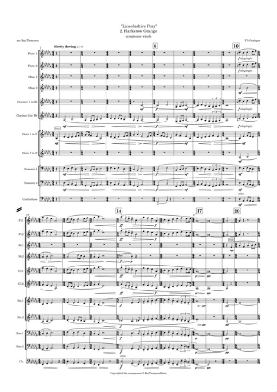 Grainger: "Lincolnshire Posy" No.2 "Harkstow Grange" - symphonic winds image number null