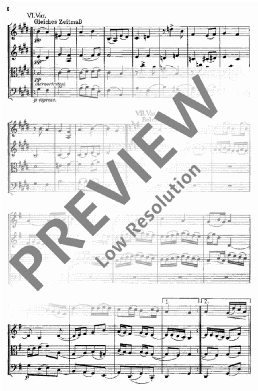 Variationen über ein eigenes Kinderlied String Quartet scores gallery preview page 7