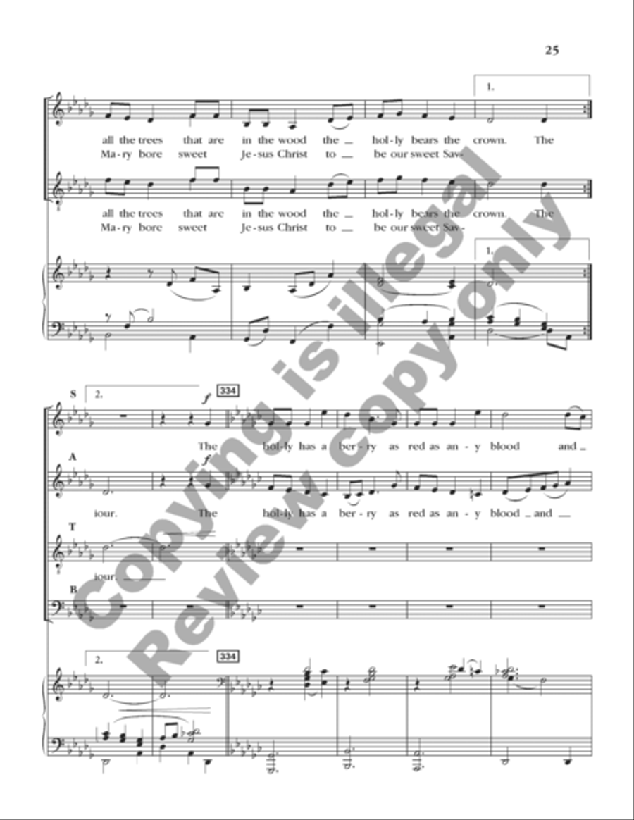 A Feast of Carols (Choral Score) 4-Part scores gallery preview page 23