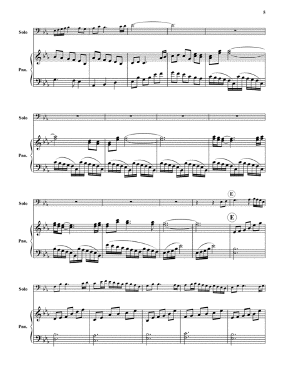Lauren's Lullaby (for my daughter) Euphonium scores gallery preview page 5