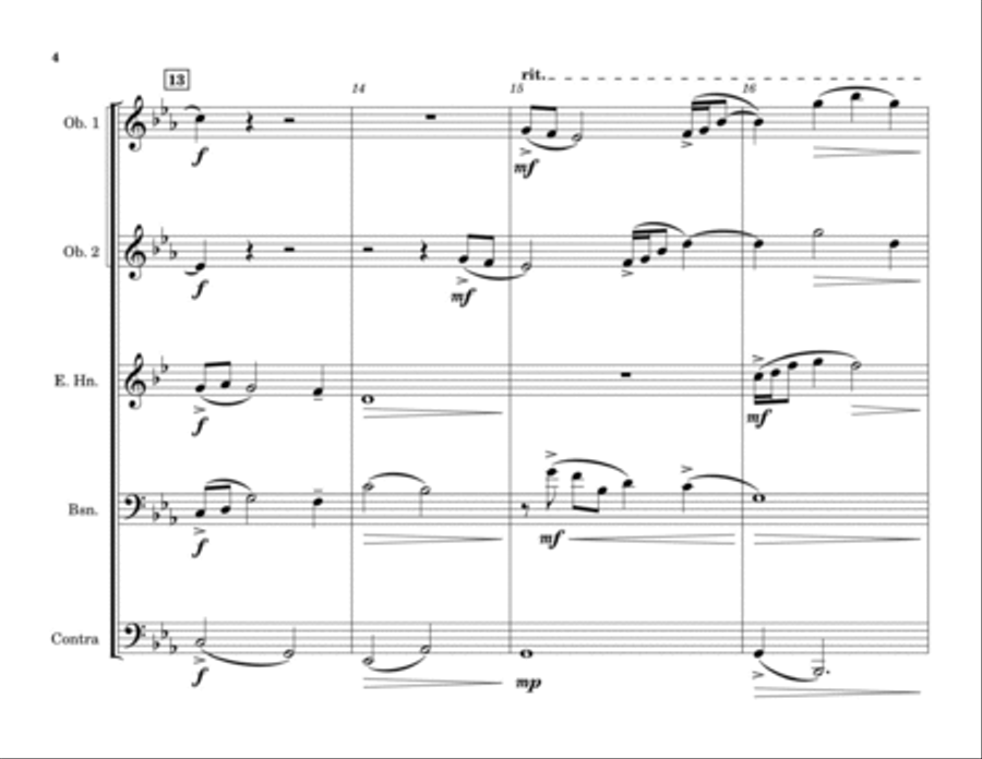 Romance No. 1 For Double Reed Quintet Woodwind Ensemble scores gallery preview page 5