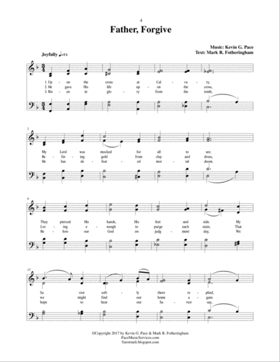 Father, Forgive - an original hymn 4-Part scores gallery preview page 2
