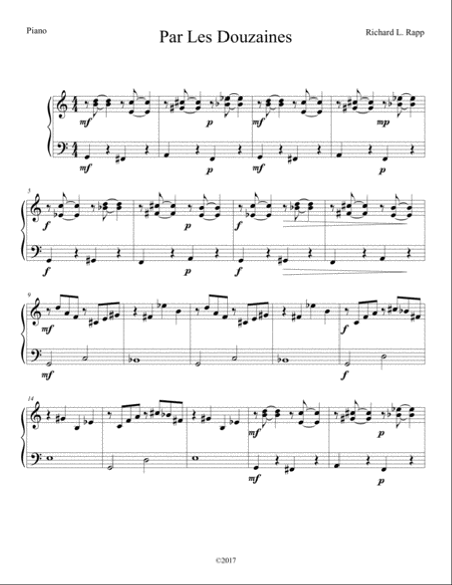 Par Les Douzaines Par Les Douzaines Piano Solo scores gallery preview page 2