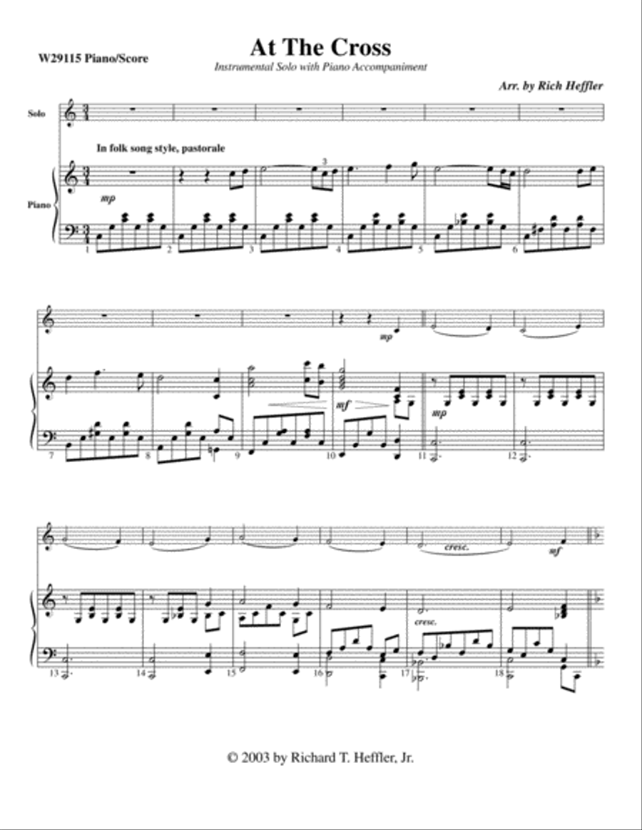 At The Cross Violin Solo scores gallery preview page 1