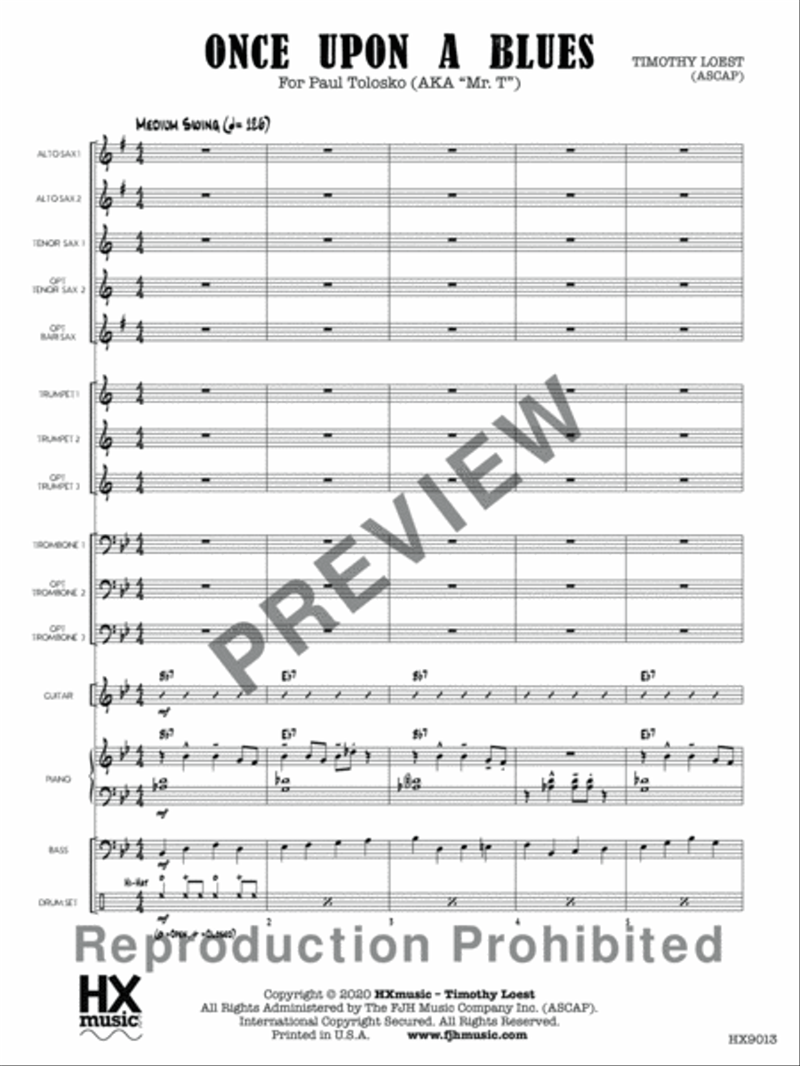 Once Upon a Blues Jazz Ensemble scores gallery preview page 4
