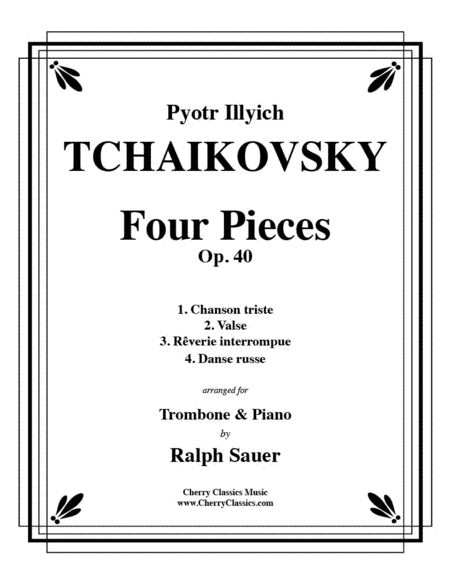 Four Pieces Op. 40 for Trombone and Piano
