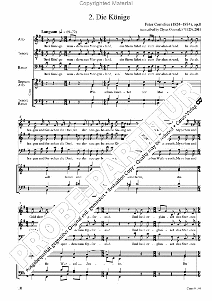 Cornelius / Gottwald: Three Christmas Songs Score scores gallery preview page 11