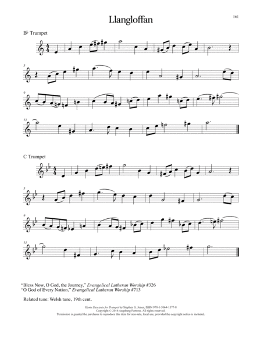 Hymn Descants for Trumpet C Trumpet scores gallery preview page 162
