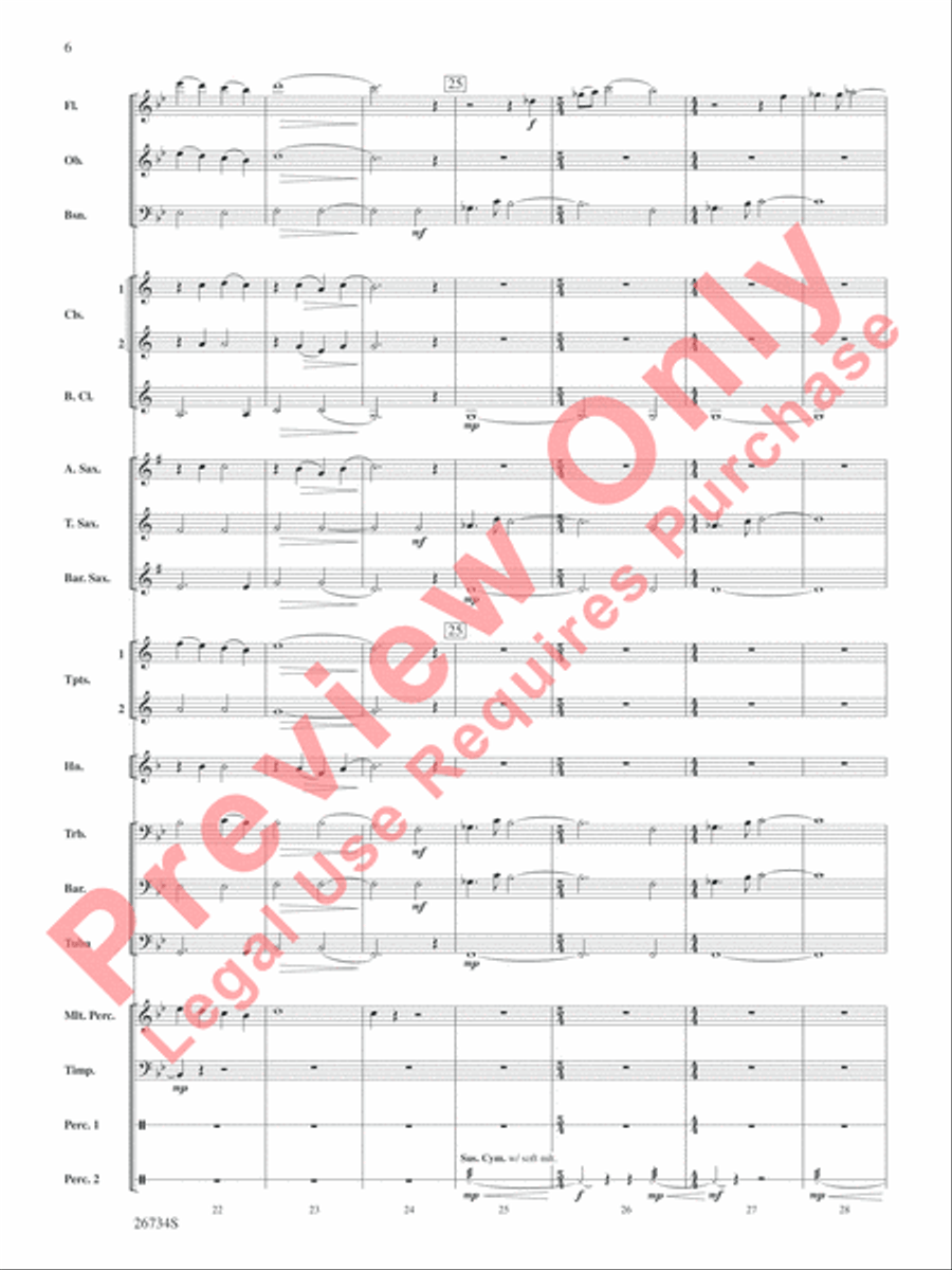 Lady in the Water Concert Band scores gallery preview page 7
