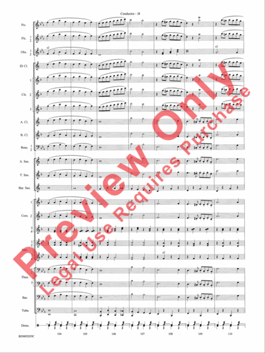 George Washington Bicentennial March Concert Band scores gallery preview page 21