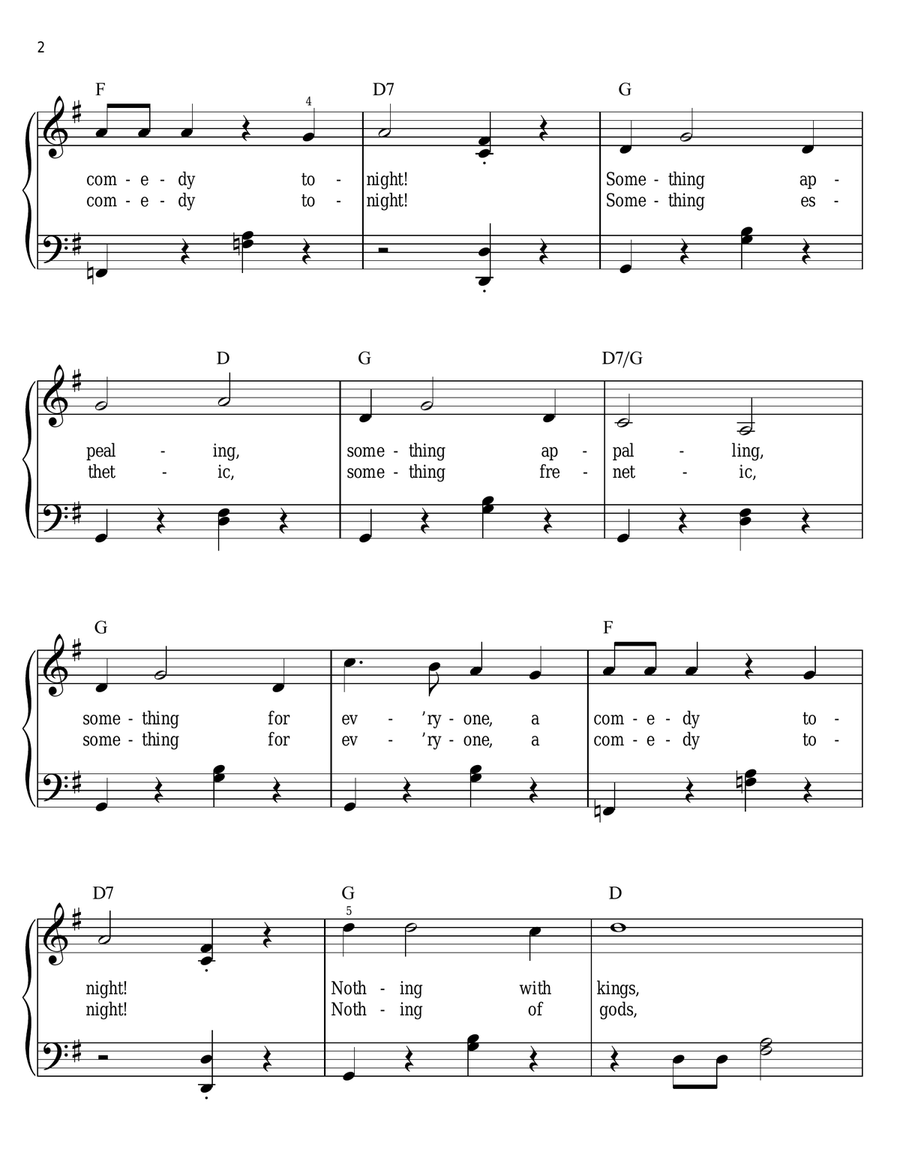 Comedy Tonight Comedy Tonight Voice scores gallery preview page 2