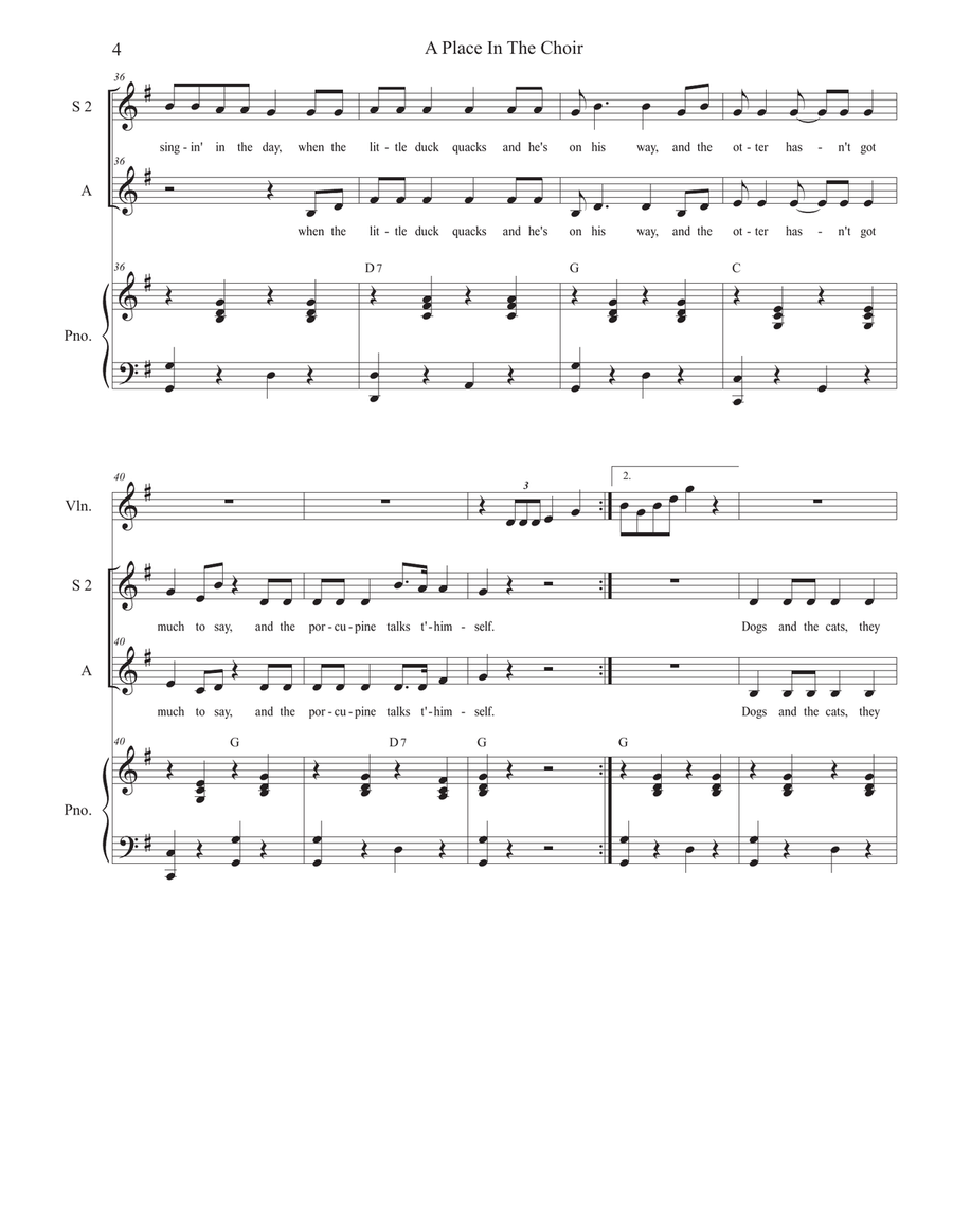A Place In The Choir Choir scores gallery preview page 4