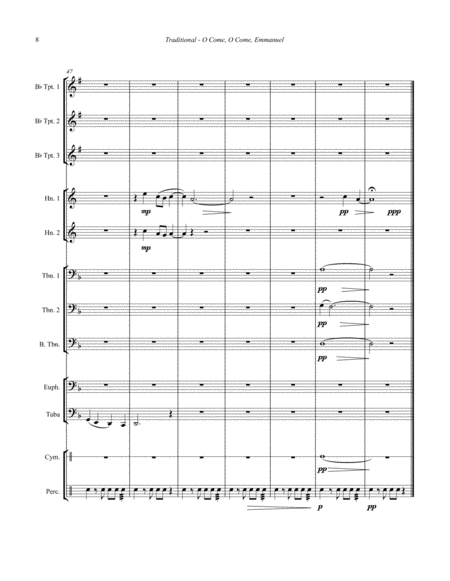 O Come, O Come, Emmanuel for 10-part Brass Ensemble & Percussion image number null