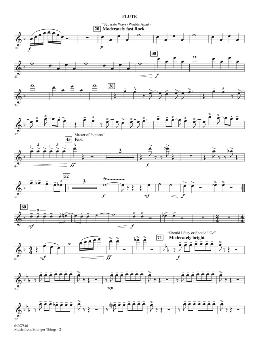Music from Stranger Things - Flute Concert Band scores gallery preview page 2
