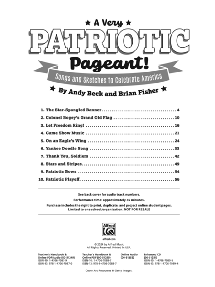 A Very Patriotic Pageant! Classroom Materials scores gallery preview page 2