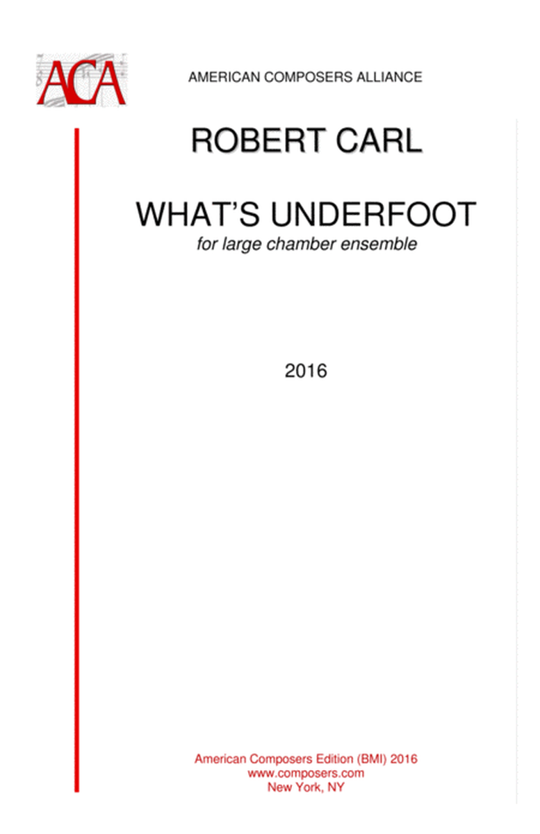 [Carl] What's Underfoot