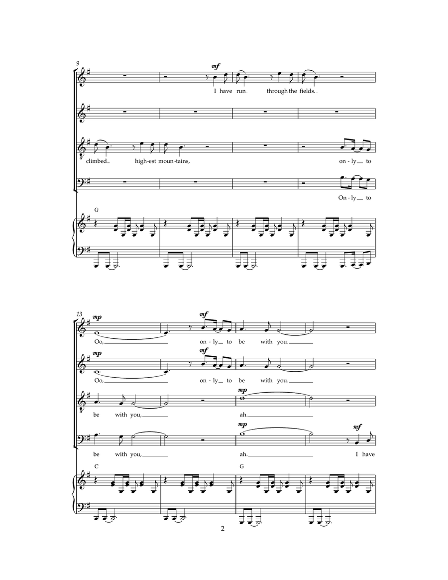 I Still Haven't Found What I'm Looking For (arr. Jeremy Birchall) 4-Part scores gallery preview page 2