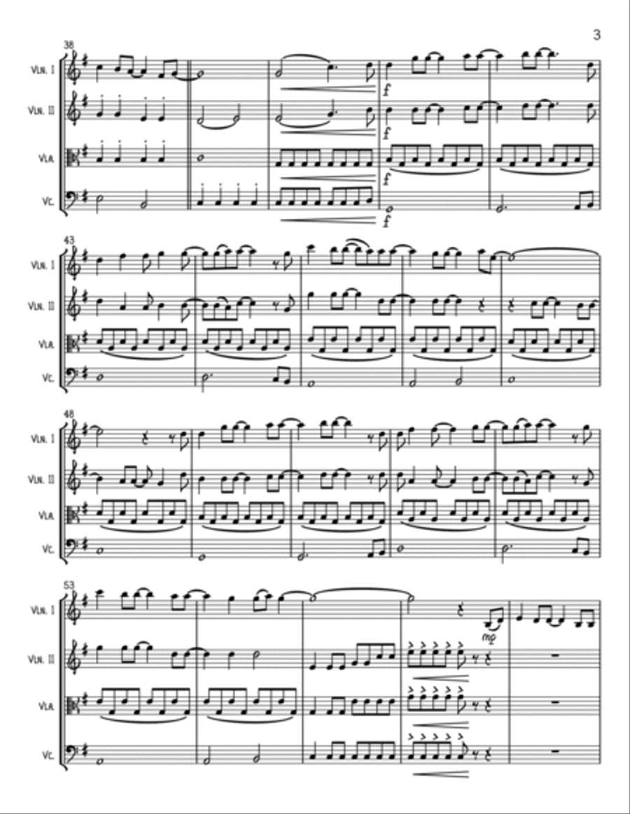 A Million Dreams String Quartet scores gallery preview page 3