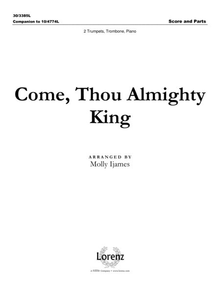 Come, Thou Almighty King - Brass Score and Parts