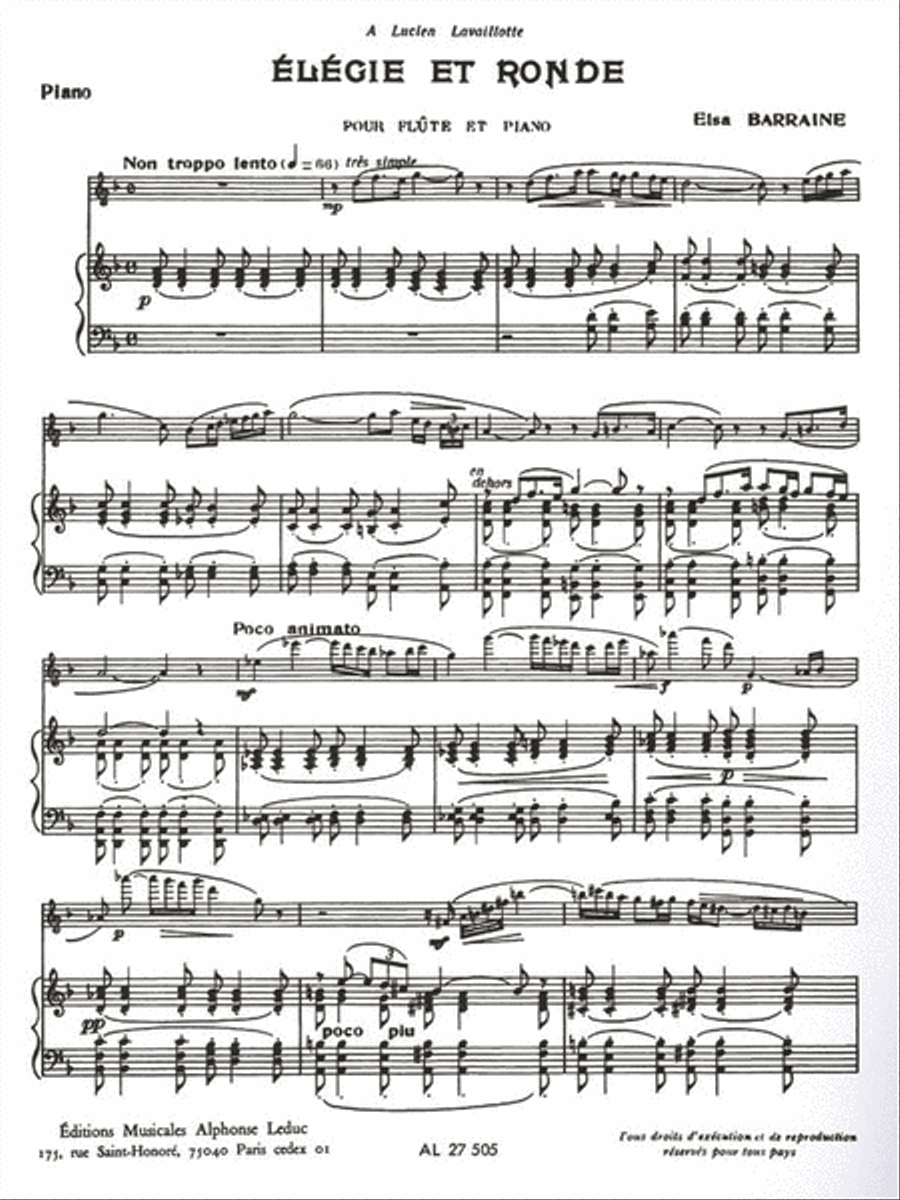 Elegie Et Ronde (flute & Piano) Flute Solo scores gallery preview page 2