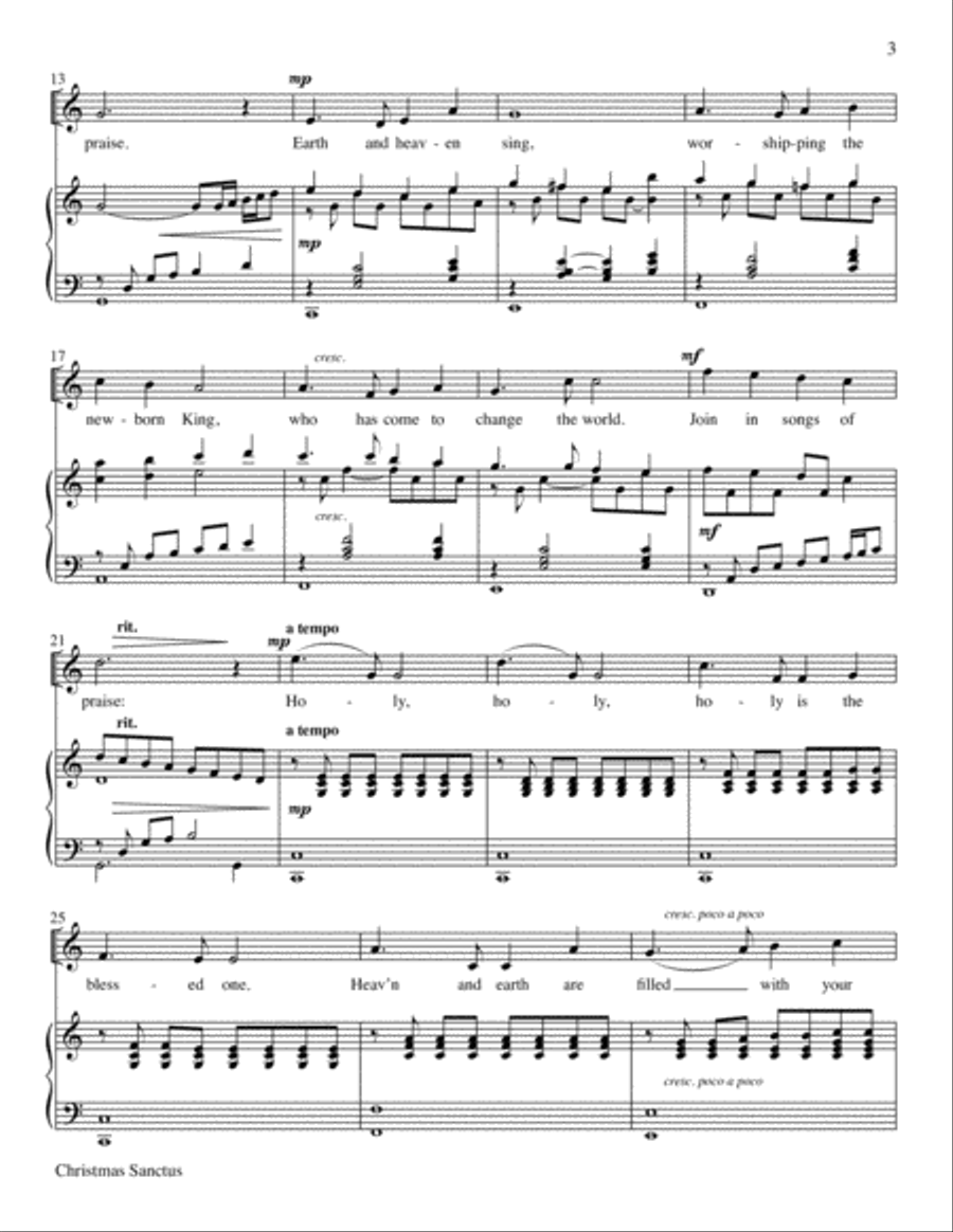 Christmas Sanctus Choir scores gallery preview page 10